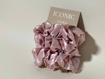 Save yourself from hair breakage and knots and allow our silky scrunchies to improve the quality of your hair's life! We use the highest quality (6A) 100% Mulberry silk that helps to ensure your endless experience. Antibacterial, hypoallergenic, and Hyaluronic Acid infused scrunchies.