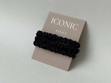 Save yourself from hair breakage and knots and allow our silky scrunchies to improve the quality of your hair's life! We use the highest quality (6A) 100% Mulberry silk that helps to ensure your endless experience. Antibacterial, hypoallergenic, and Hyaluronic Acid infused scrunchies.