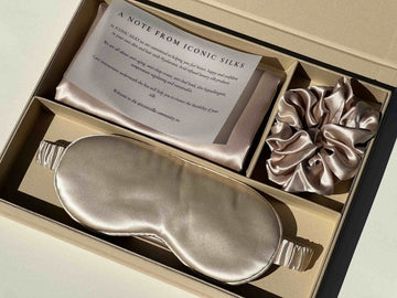 Experience the ultimate beauty sleep with our Hyaluronic Acid-infused silk set. Our luxurious silk pillowcase, eye mask, and scrunchie are all infused with skin-loving Hyaluronic Acid to help hydrate, plump, and soothe your skin and hair as you sleep. Wake up feeling refreshed and rejuvenated with the power of Hyaluronic Acid and the silky smoothness of our high-quality silk fiber.