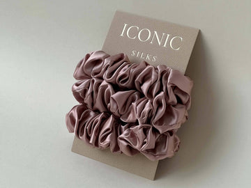 Save yourself from hair breakage and knots and allow our silky scrunchies to improve the quality of your hair's life! We use the highest quality (6A) 100% Mulberry silk that helps to ensure your endless experience. Antibacterial, hypoallergenic, and Hyaluronic Acid infused scrunchies.