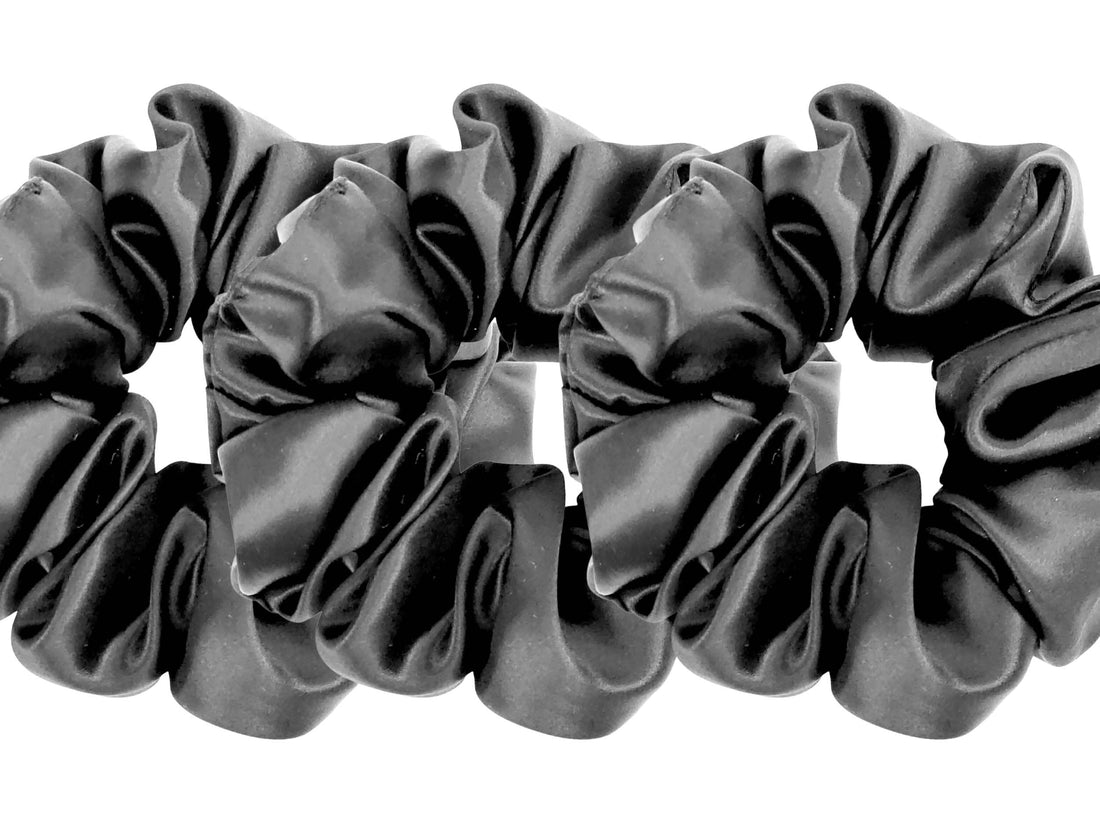 Save yourself from hair breakage and knots and allow our silky scrunchies to improve the quality of your hair's life! We use the highest quality (6A) 100% Mulberry silk that helps to ensure your endless experience. Antibacterial, hypoallergenic, and Hyaluronic Acid infused scrunchies.