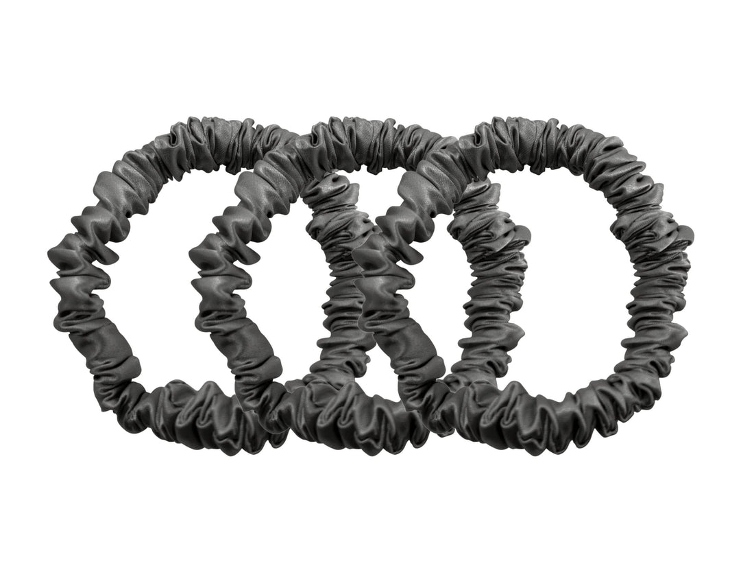 Save yourself from hair breakage and knots and allow our silky scrunchies to improve the quality of your hair's life! We use the highest quality (6A) 100% Mulberry silk that helps to ensure your endless experience. Antibacterial, hypoallergenic, and Hyaluronic Acid infused scrunchies.