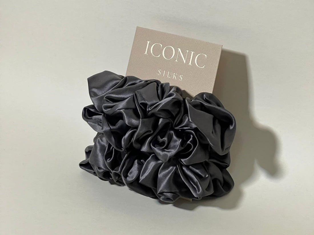 Save yourself from hair breakage and knots and allow our silky scrunchies to improve the quality of your hair's life! We use the highest quality (6A) 100% Mulberry silk that helps to ensure your endless experience. Antibacterial, hypoallergenic, and Hyaluronic Acid infused scrunchies.