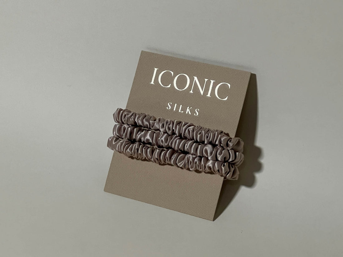 Save yourself from hair breakage and knots and allow our silky scrunchies to improve the quality of your hair's life! We use the highest quality (6A) 100% Mulberry silk that helps to ensure your endless experience. Antibacterial, hypoallergenic, and Hyaluronic Acid infused scrunchies.