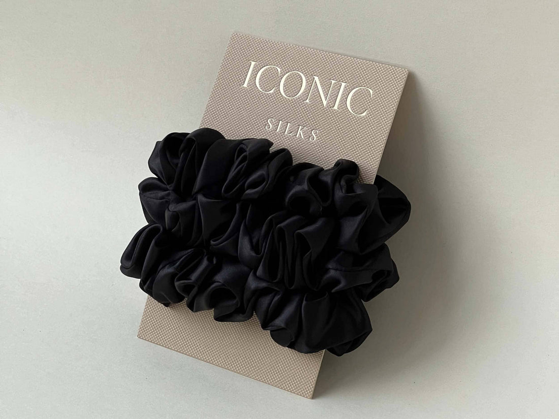 Save yourself from hair breakage and knots and allow our silky scrunchies to improve the quality of your hair's life! We use the highest quality (6A) 100% Mulberry silk that helps to ensure your endless experience. Antibacterial, hypoallergenic, and Hyaluronic Acid infused scrunchies.