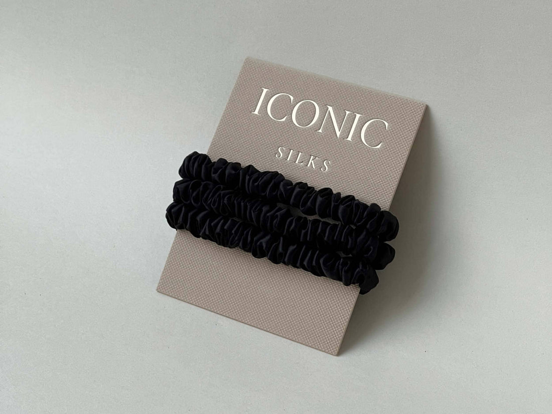 Save yourself from hair breakage and knots and allow our silky scrunchies to improve the quality of your hair's life! We use the highest quality (6A) 100% Mulberry silk that helps to ensure your endless experience. Antibacterial, hypoallergenic, and Hyaluronic Acid infused scrunchies.