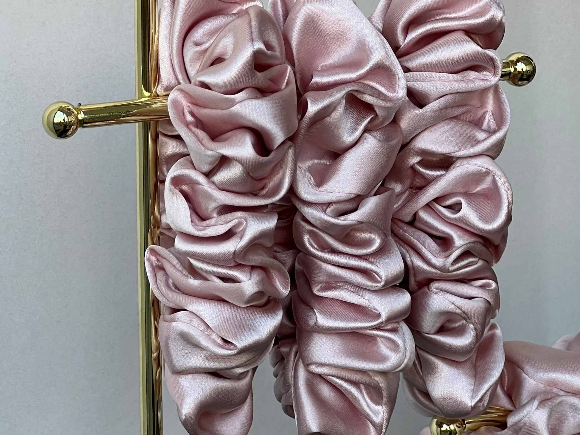 Save yourself from hair breakage and knots and allow our silky scrunchies to improve the quality of your hair's life! We use the highest quality (6A) 100% Mulberry silk that helps to ensure your endless experience. Antibacterial, hypoallergenic, and Hyaluronic Acid infused scrunchies.
