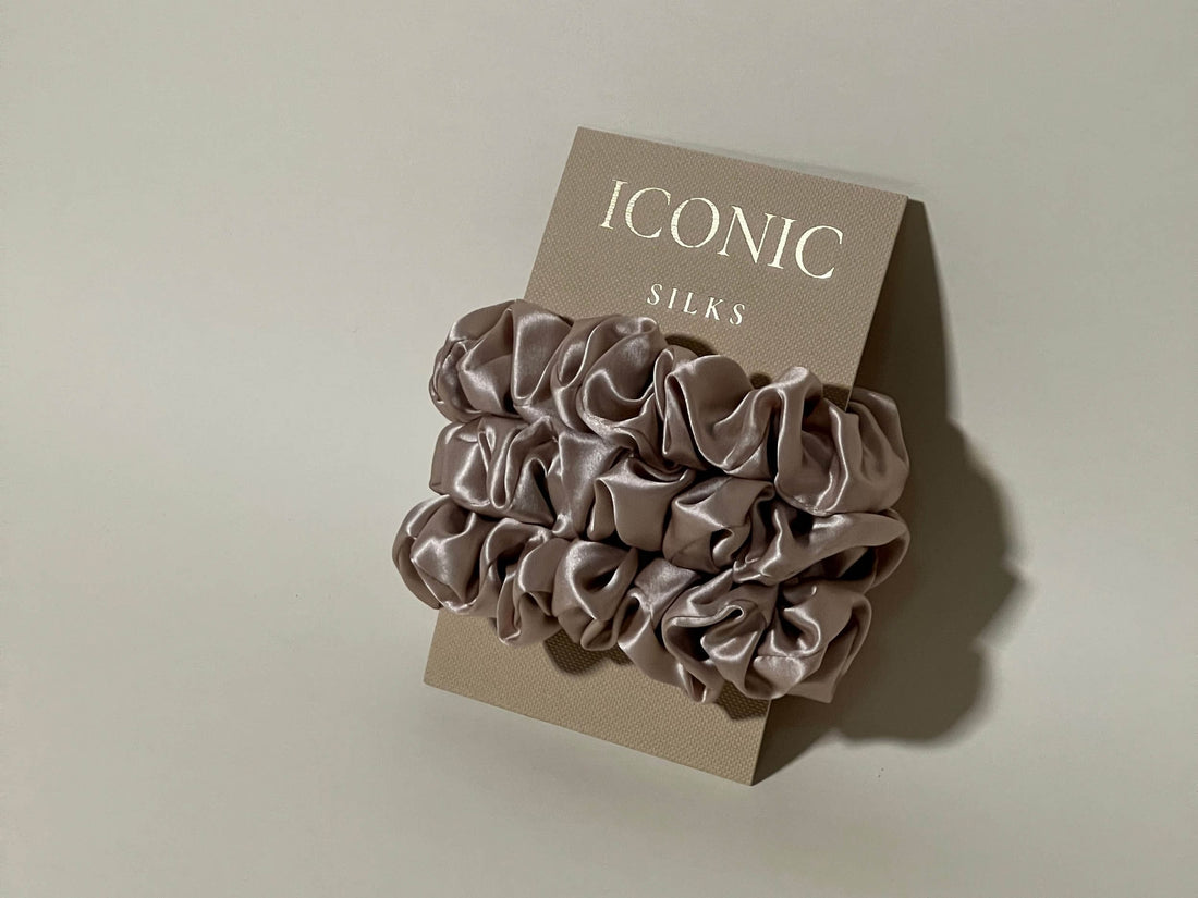 Save yourself from hair breakage and knots and allow our silky scrunchies to improve the quality of your hair's life! We use the highest quality (6A) 100% Mulberry silk that helps to ensure your endless experience. Antibacterial, hypoallergenic, and Hyaluronic Acid infused scrunchies.