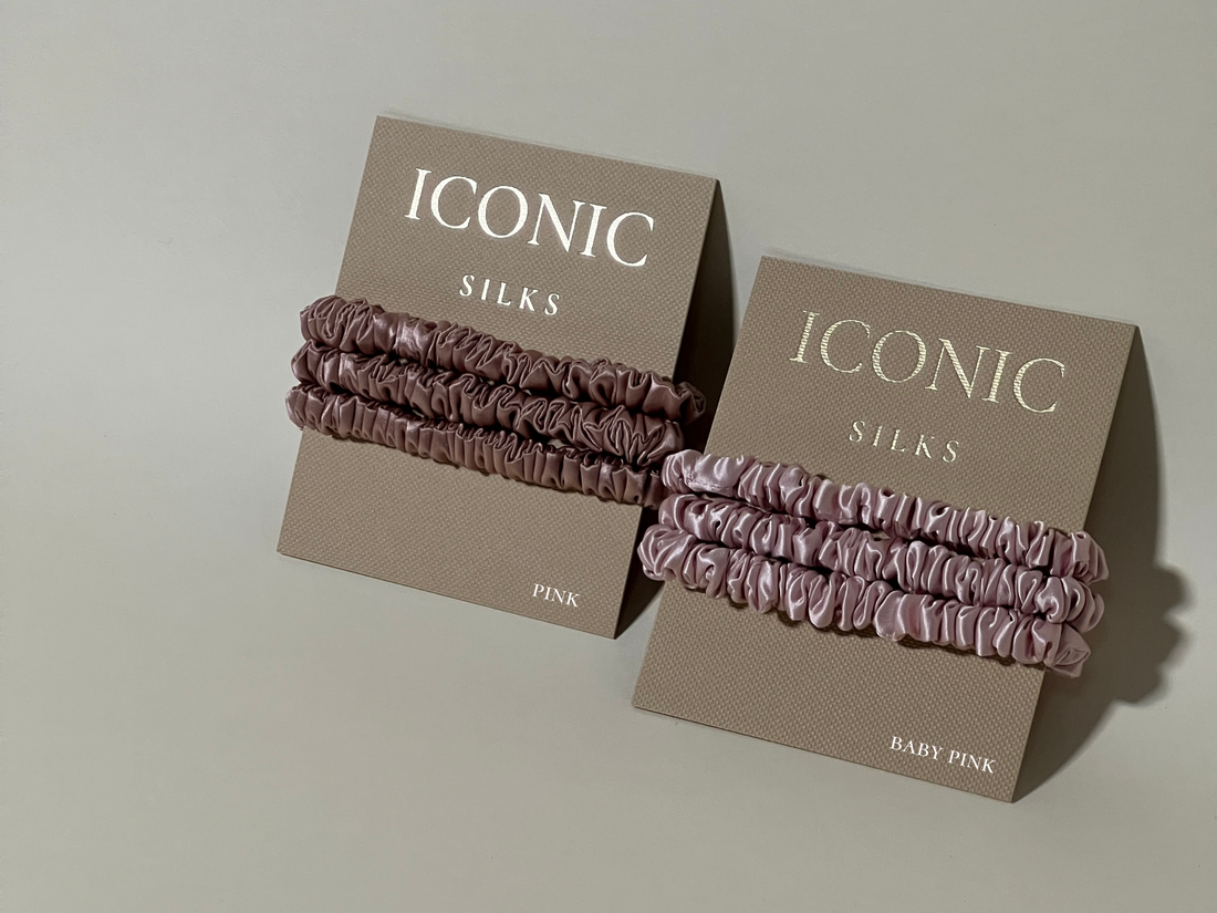 Save yourself from hair breakage and knots and allow our silky scrunchies to improve the quality of your hair's life! We use the highest quality (6A) 100% Mulberry silk that helps to ensure your endless experience. Antibacterial, hypoallergenic, and Hyaluronic Acid infused scrunchies.