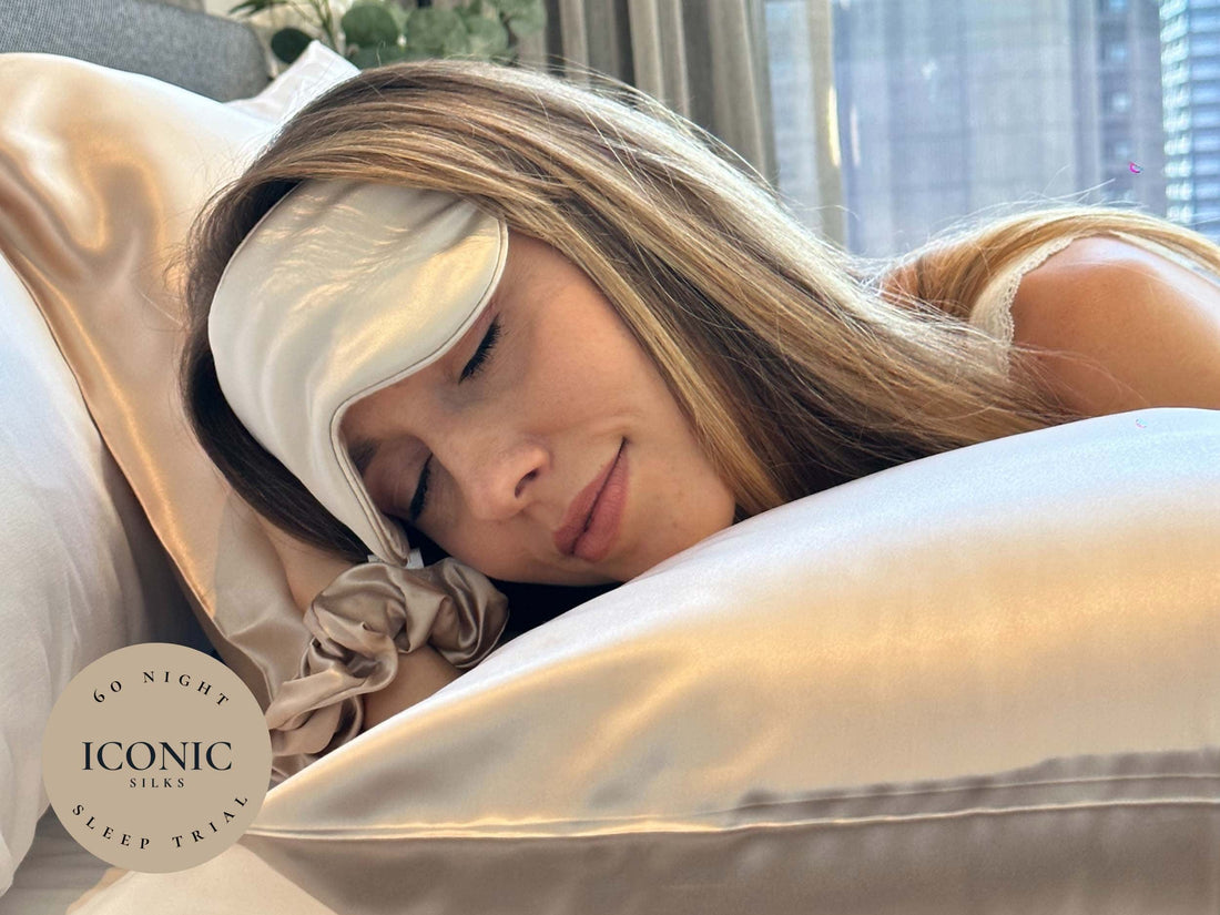Get a better night's sleep with our Hyaluronic Acid infused Silk Eye Masks. These silk masks are designed to hydrate and rejuvenate the delicate skin around your eyes, leaving you with a refreshed and youthful appearance. The combination of silky soft fabric and hydrating Hyaluronic Acid creates the ultimate spa experience in the comfort of your own home.