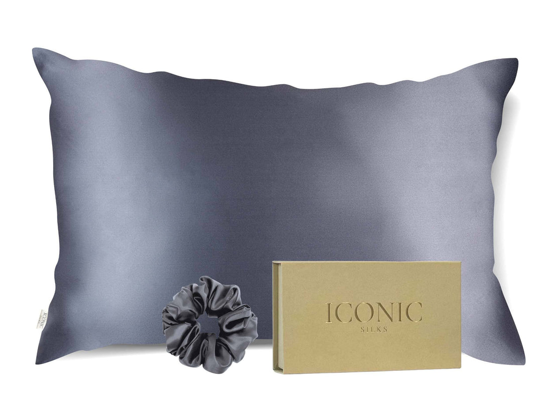 Get the beauty sleep you deserve with our Hyaluronic Acid Infused Silk Pillowcase and a scrunchie. The silky smooth fabric is gentle on your skin and hair while the infused hyaluronic acid provides hydration, leaving you with a refreshed and rejuvenated complexion. Say goodbye to bed head and wake up to a glowing complexion every morning.