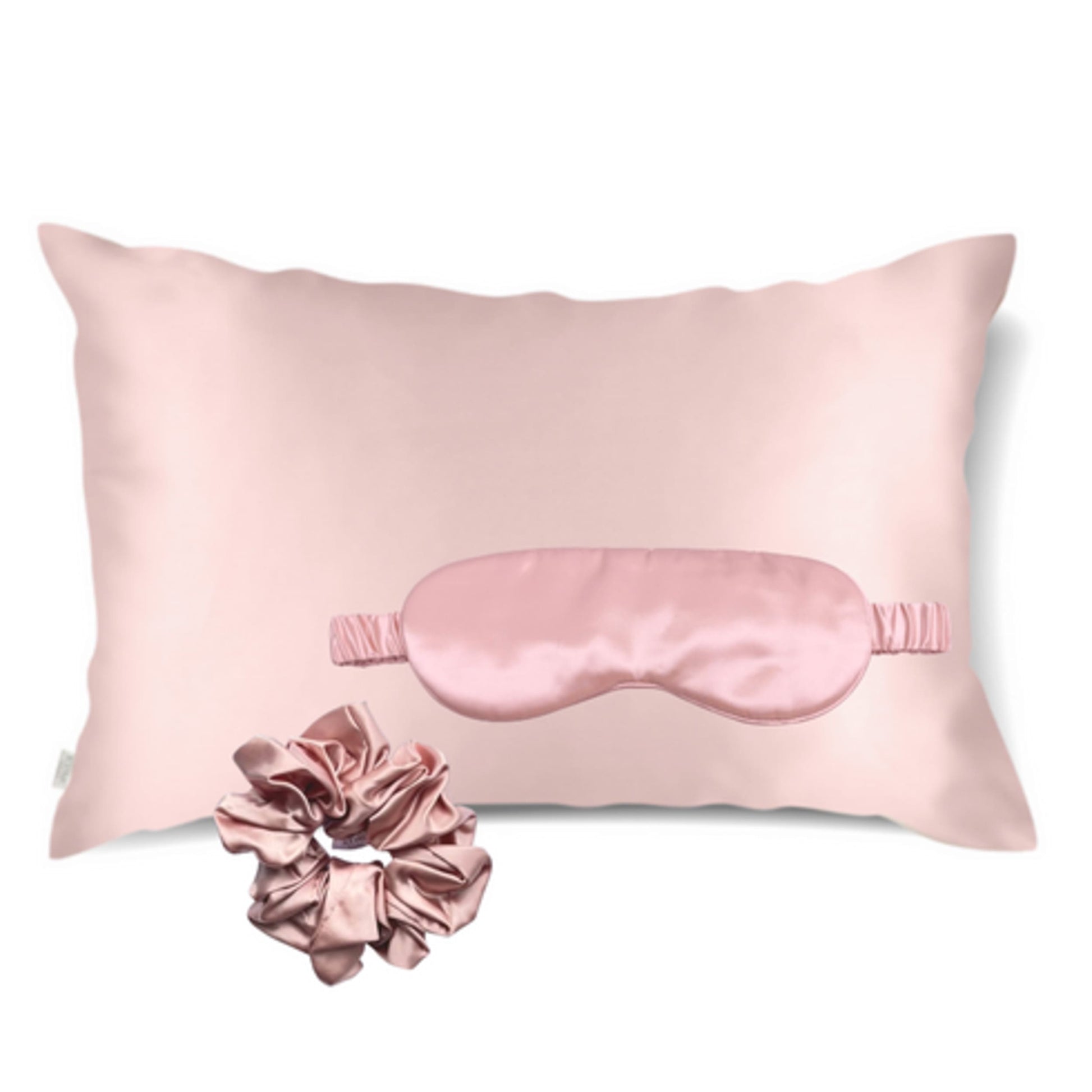 Get the beauty sleep you deserve with our Hyaluronic Acid Infused Silk Bundle - pillowcase, silk eye mask and scrunchie. The silky smooth fabric is gentle on your skin and hair while the infused Hyaluronic Acid provides hydration, leaving you with a refreshed and rejuvenated skin.