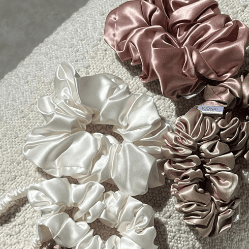 Save yourself from hair breakage and knots and allow our silky scrunchies to improve the quality of your hair's life! We use the highest quality (6A) 100% Mulberry silk with a thickness of 22 momme to ensure your endless experience.