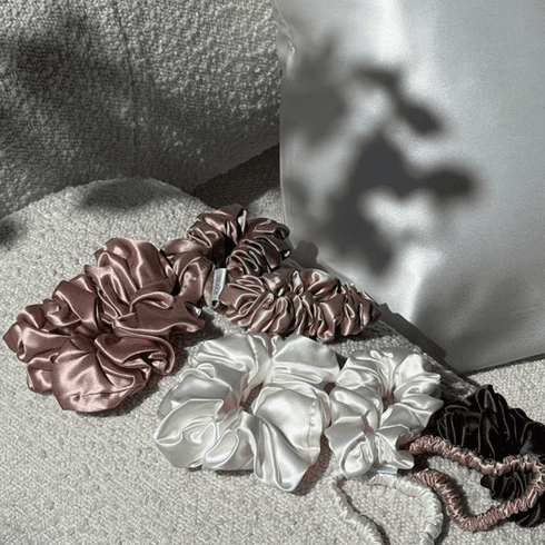 Save yourself from hair breakage and knots and allow our silky scrunchies to improve the quality of your hair's life! We use the highest quality (6A) 100% Mulberry silk with a thickness of 22 momme to ensure your endless experience.